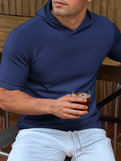 Modal Blend Short Sleeve Hoodie