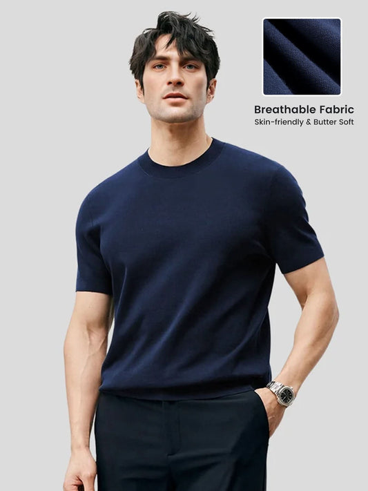 GentleKnit Short Sleeve Knitted T-Shirt