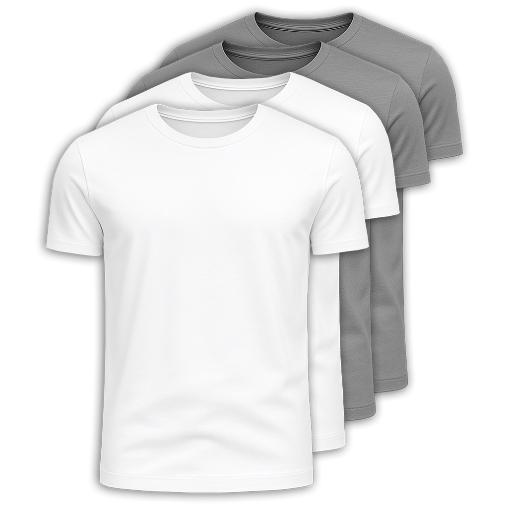 4-Pack 100% Cotton T-Shirts