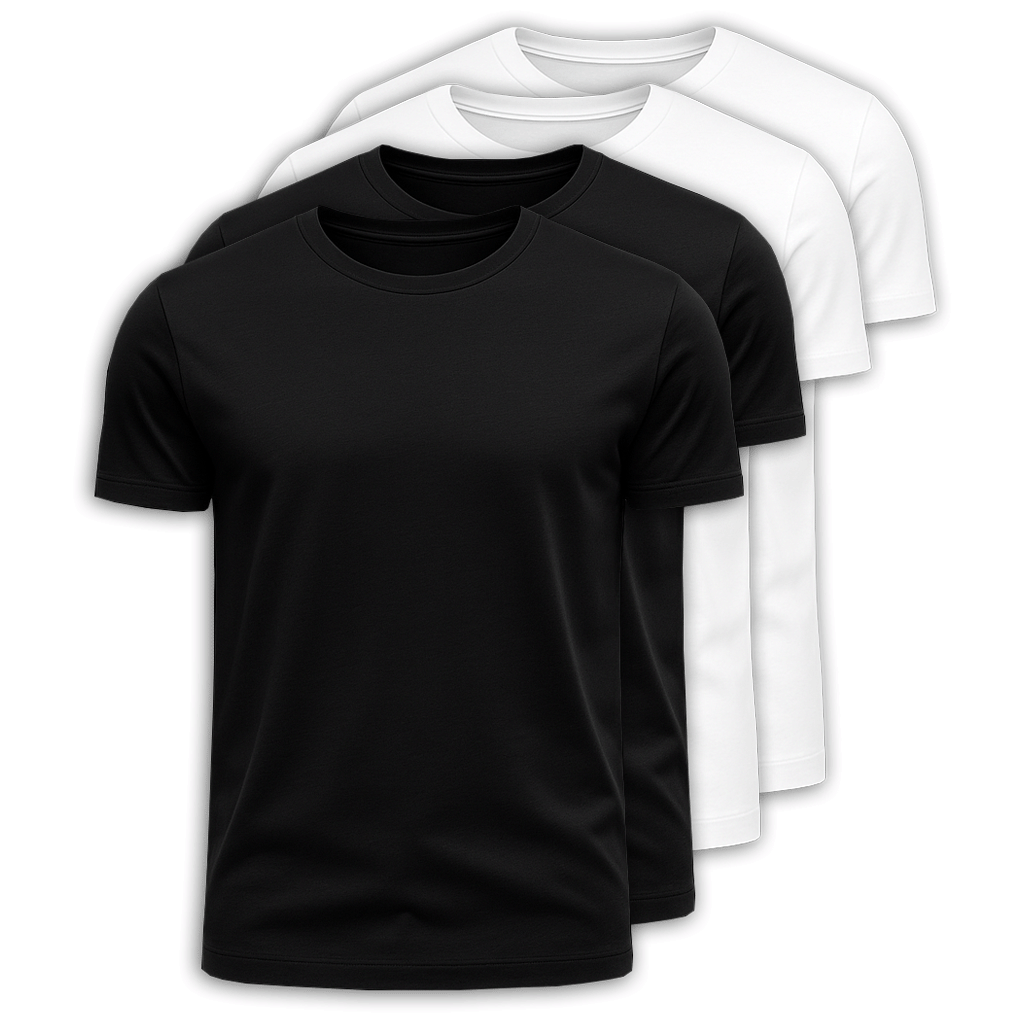 4-Pack 100% Cotton T-Shirts