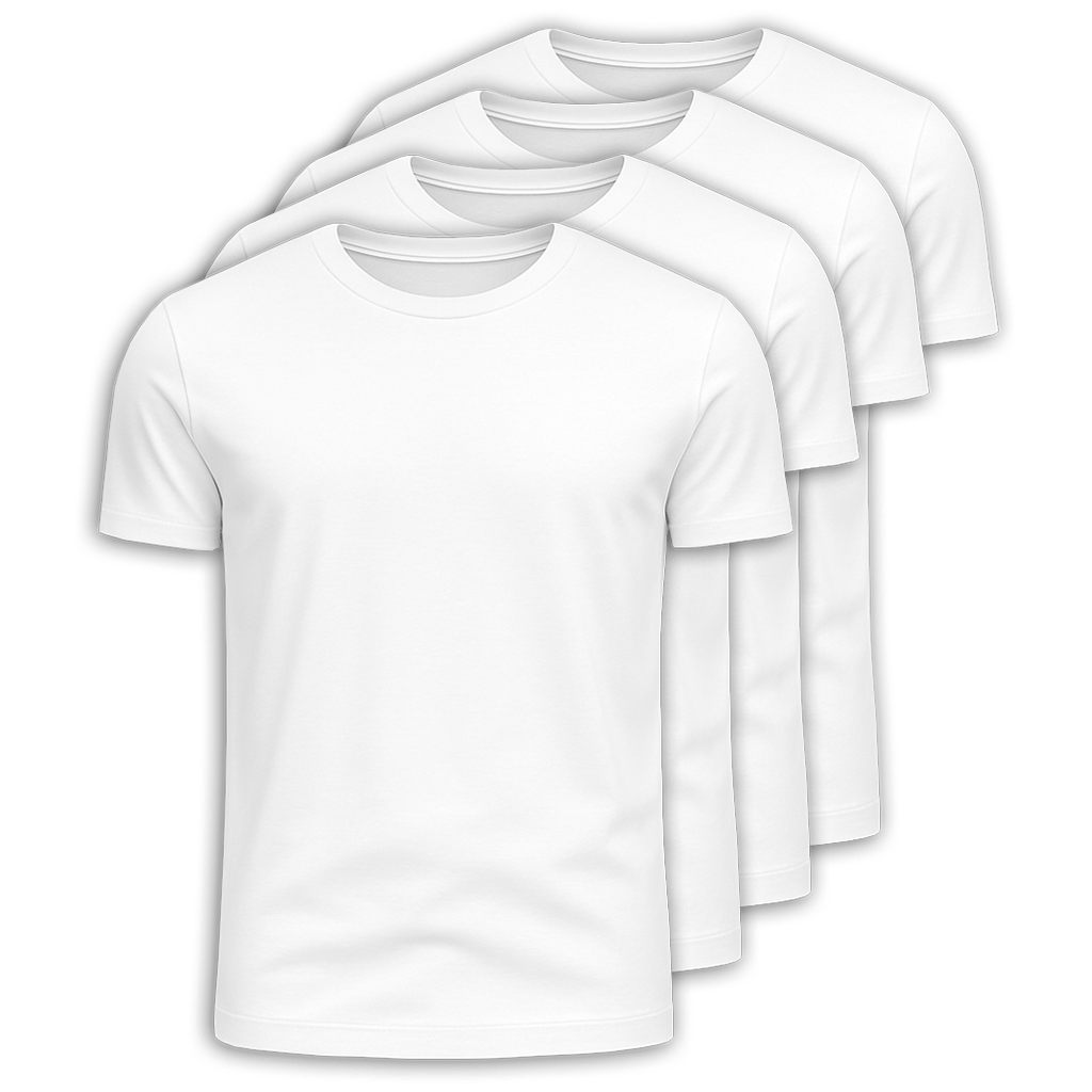 4-Pack 100% Cotton T-Shirts