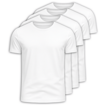 4-Pack 100% Cotton T-Shirts