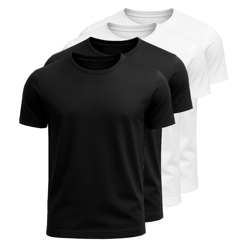 4-Pack 100% Cotton T-Shirts
