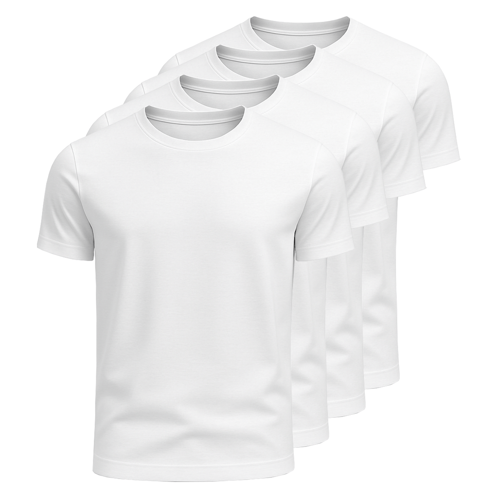 4-Pack 100% Cotton T-Shirts