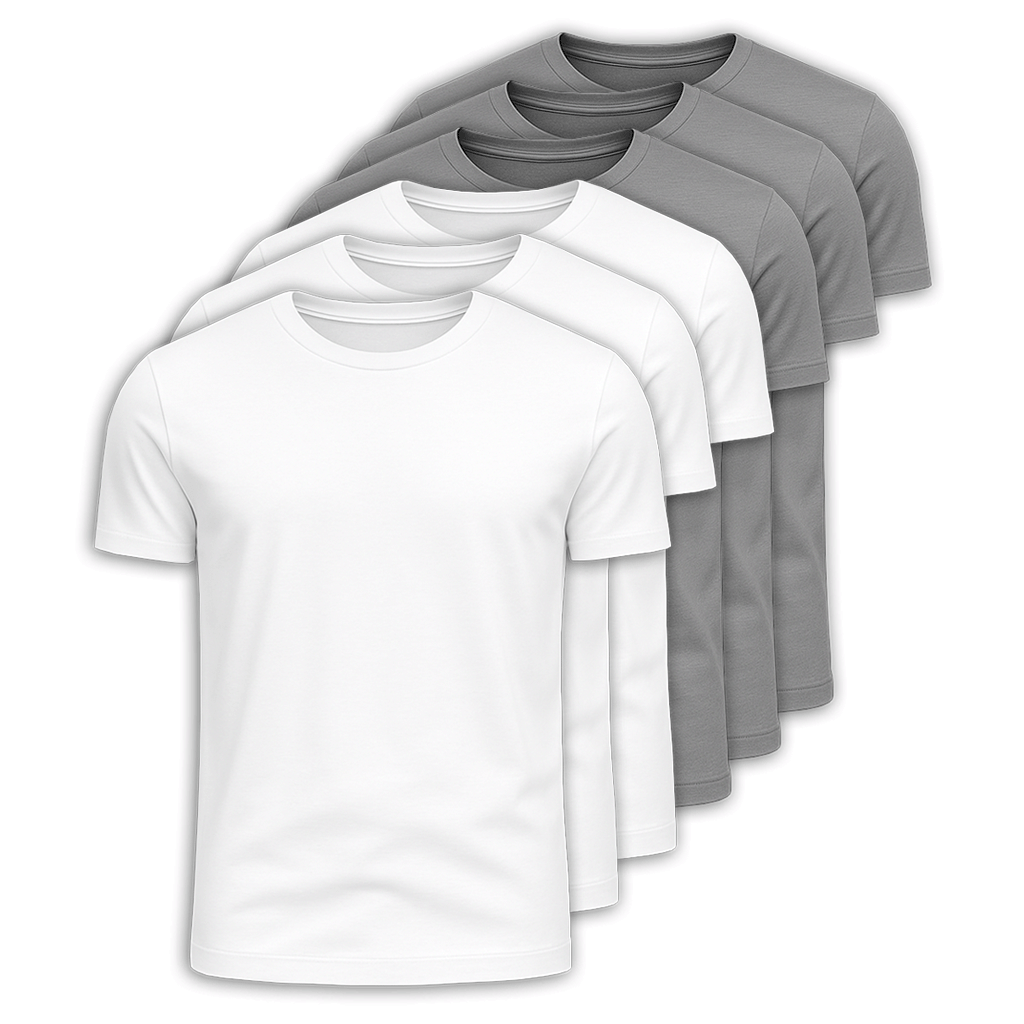 6-Pack 100% Cotton T-Shirts