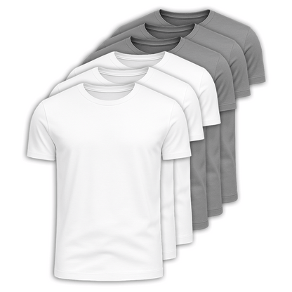 6-Pack 100% Cotton T-Shirts