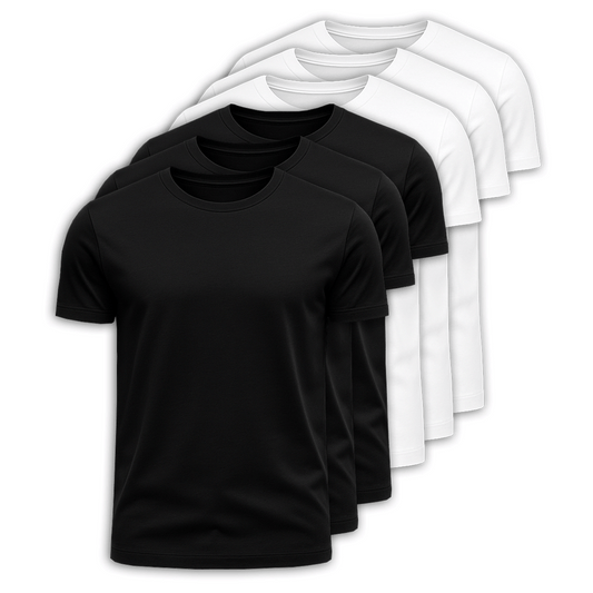 6-Pack 100% Cotton T-Shirts
