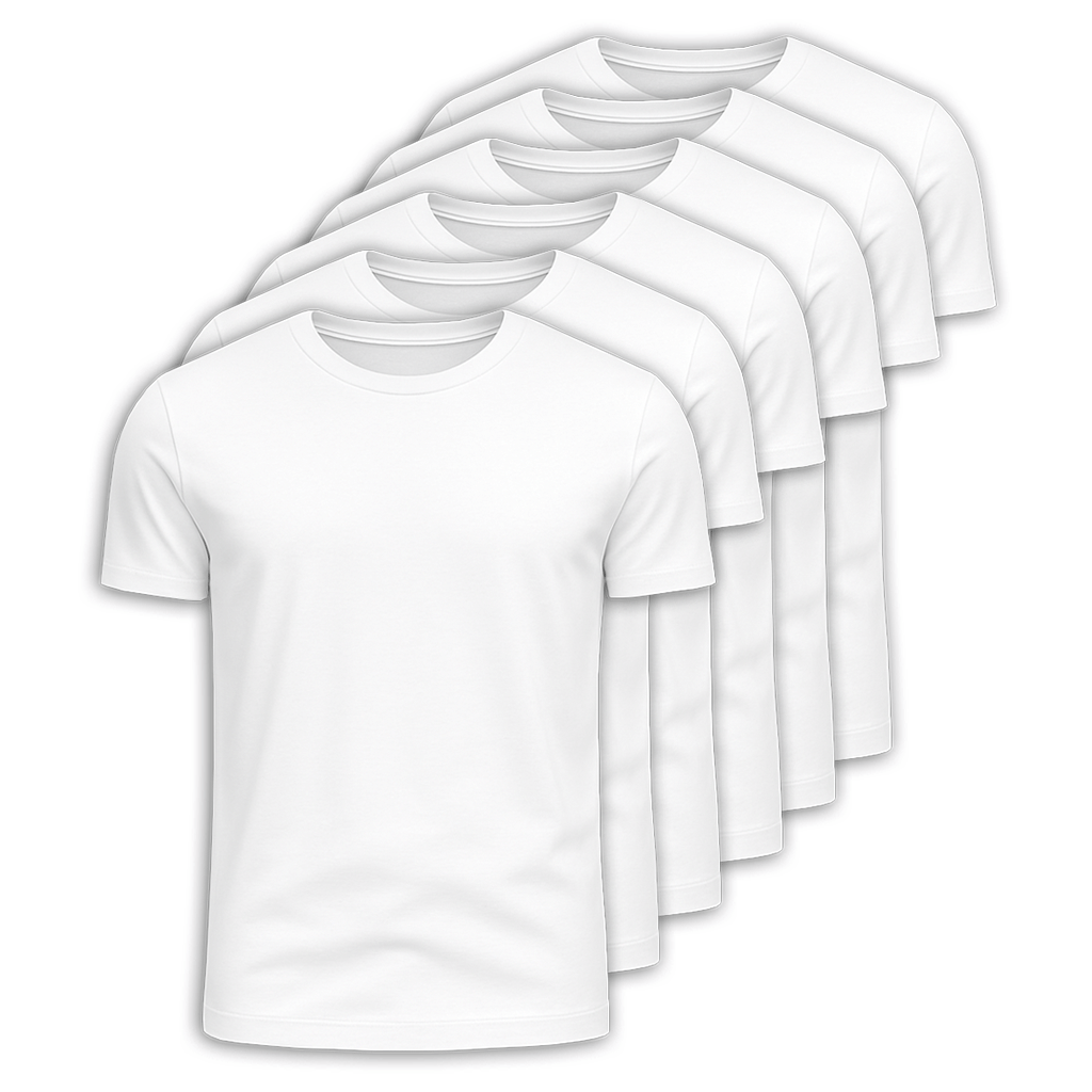 6-Pack 100% Cotton T-Shirts