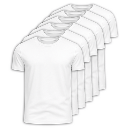6-Pack 100% Cotton T-Shirts